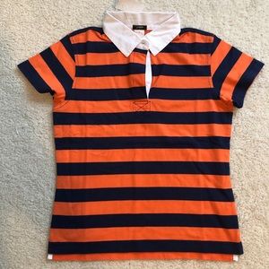 J Crew Button Down Striped Tee